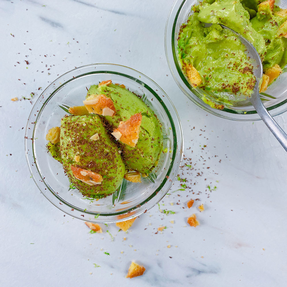 Sorbetto all'avocado e lime